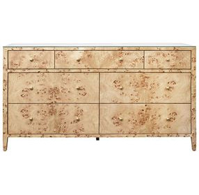 Carnegie Burl Wood 7 Drawer Dresser