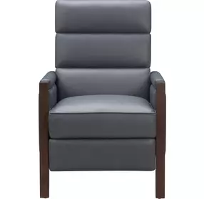 Carolyne Santa Fe Ocean Leather Push Thru The Arms Recliner