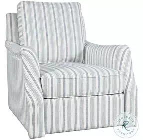 Kennedy Carter Blue Stripe Swivel Accent Chair