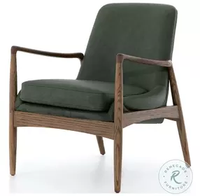 Braden Eden Sage Leather Chair