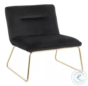 Casper Black Velvet Accent Chair
