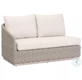 Caspian Ecru Weave Outdoor Performance Fabric LAF Sofa