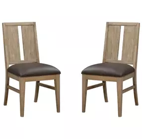 Casual Loft Roasted Hazelnut Upholstered Side Chair Set of 2