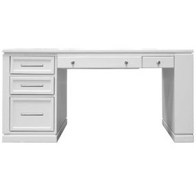 Catalina Cottage White 2 Piece 60" Writing Desk with Power Center