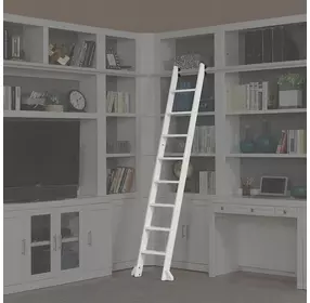 Catalina Cottage White Library Ladder