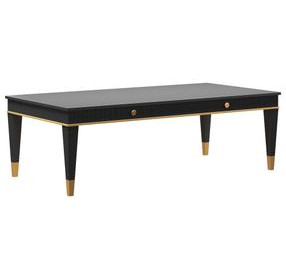 Boulevard Raven Black Rectangular Cocktail Table