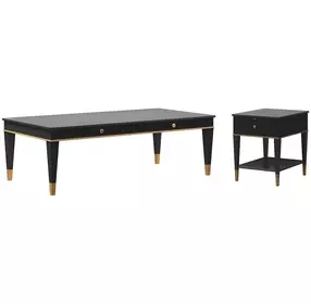 Boulevard Raven Black Rectangular Occassional Table Set
