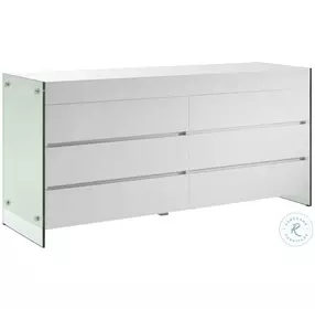 Vetro Il High Gloss White Dresser