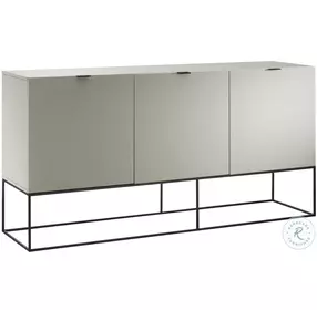 Vizzione High Gloss Light Gray Buffet