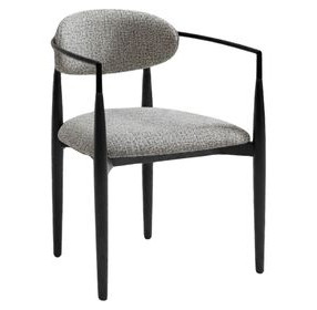 Sophia Gray Arm Dining Chair Set of 2