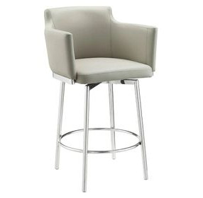Suzzie Taupe Swivel Arm Counter Height Stool