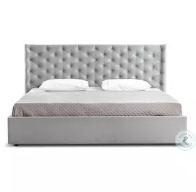 Parker Grey Queen Upholstered Platform Bed