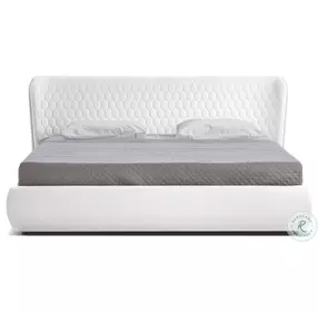 Agoura White King Storage Panel Bed