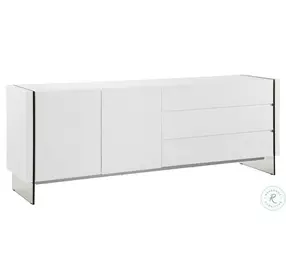 Vetro Il White And Clear Glass Server