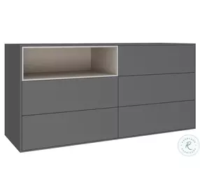Santino Dark Gray Matte Dresser