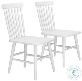 Zeilen White Outdoor Dining Chair Set Of 2