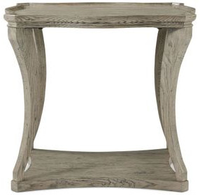 Echoes Gray Echo Oak Rectangular Serpentine Side Table