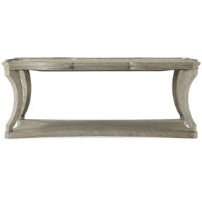 Echoes Gray Echo Oak Rectangular Serpentine Cocktail Table