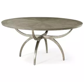 Echoes Gray Echo Oak 64" Round Lagan Dining Table