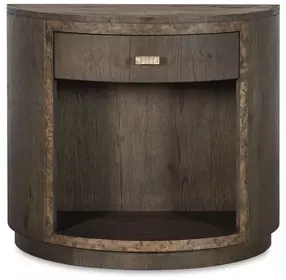 Monterey Hawthorne Dark 1 Drawer Demilune Nightstand