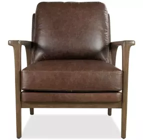 Havenwood Dark Brown Upholstered Club Chair