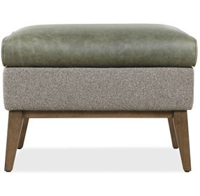 Camille Green Upholstered Rectangular Ottoman