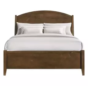 Andover Walnut Queen Arched Panel Bed