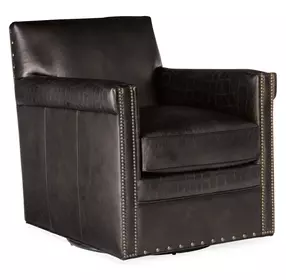 Potter Old Saddle Swivel Club Chair