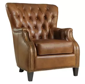 Hamrick Dark Walnut Club Chair