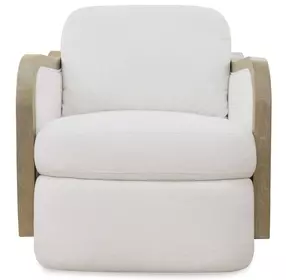 Wilma White Performance Fabric Swivel Chair