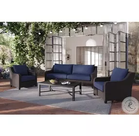 Skye Blue 4 Performance Fabric Piece Outdoor Conversation Set