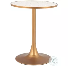 Bite Beige And Gold Round Bistro Table