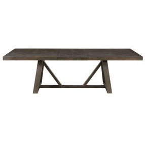 Hearst Reclaimed Chevron 101" Extendable Rectangular Dining Table
