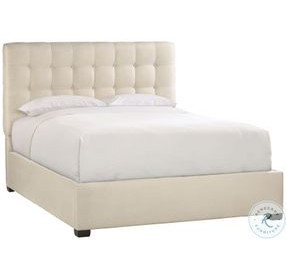 Avery Cream Upholstered King Panel Bed