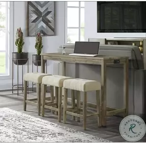 Turner Oak Multipurpose Bar Table Set