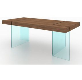 Elm Walnut 78" Rectangular Dining Table