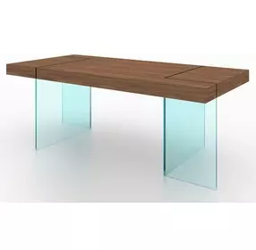 Elm Walnut 78" Rectangular Dining Table