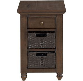 Oliver Brown Rectangular Chairside Table