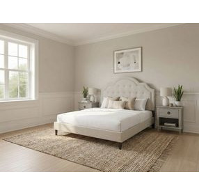 Zest Beige and Black Upholstered Panel Bedroom Set