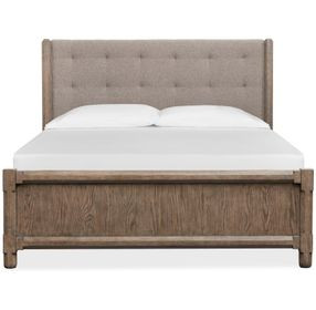 Claremont Smokey Taupe California King Upholstered Panel Bed
