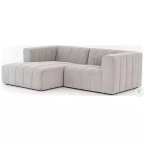Langham Napa Sandstone Channeled 2 Piece Performance Fabric LAF Sectional