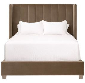 Chandler Brown Queen Upholstered Low Profile Bed