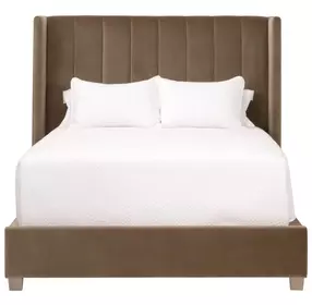 Chandler Brown Queen Upholstered Low Profile Bed