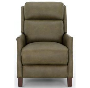 Charlotte Oasis Olive Leather Power Recliner with Power Headrest