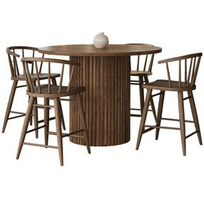 Auden Chestnut 5 Piece Counter Height Dining Set