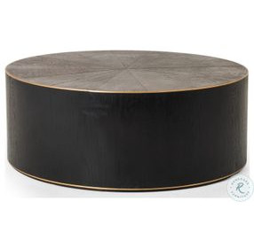 Perry Bright Brass Clad Coffee Table