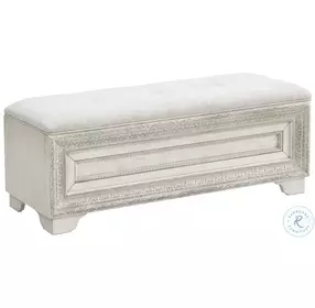 Camila Semi Transparent Creamy White Bed Bench