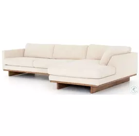 Everly Irving Taupe 2 Piece 70" RAF Chaise Sectional