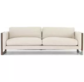 Otis Thames Cream and Distressed Natural Performance Fabric Sofa