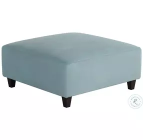 Bella Skylight Blue Square 16" Cocktail Ottoman